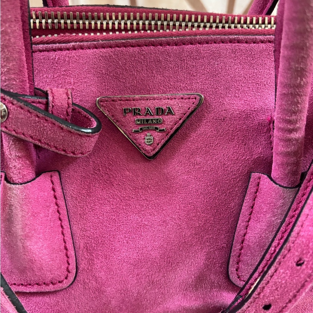 🆕 Prada Milano two way Suede Tote Bag👜 - Picture 6 of 12